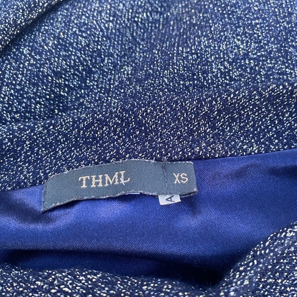 THML Dress Navy gold sparkles Women’s XSmall - Picture 7 of 10
